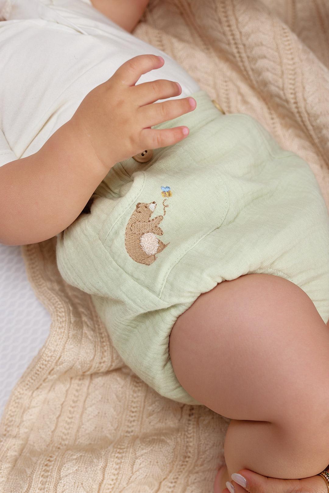 Cubre Pañal Oso Bordado