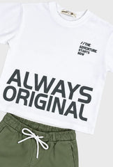 Conjunto Pantalón Cargo Always verde detalle
