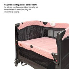 Corral Colecho Maxibaby Silver Rosa Niveles