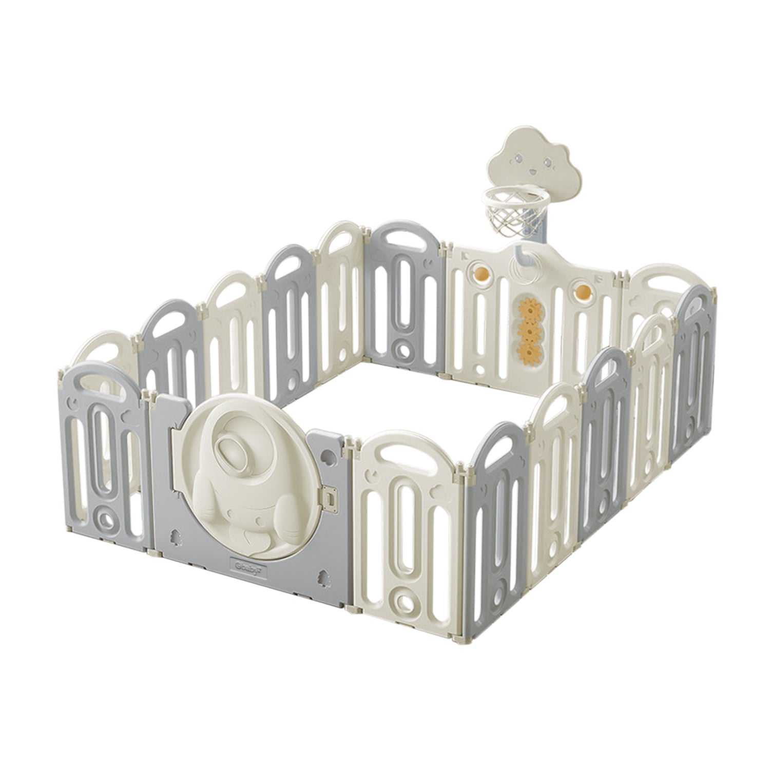 Corral De Juegos Paneles Happy Zone Plus Gris Evezo