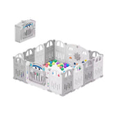 Corral de Juego Paneles Carro Gris Blanco