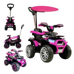 Cuatrimoto Con Capota Mega Car Fucsia