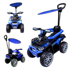 Cuatrimoto Con Capota Mega Car Azul