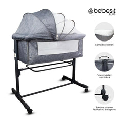 Corral Colecho Side By Side Gris Bebesit