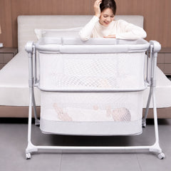 Cuna Colecho Sense Balance Bassinet Gris Mastela PERFIL