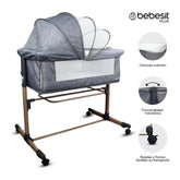 Cuna Colecho Side by Side Golden Gris Bebesit