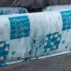 Cuna Corral Colecho Dacora Azul Ebaby estampado