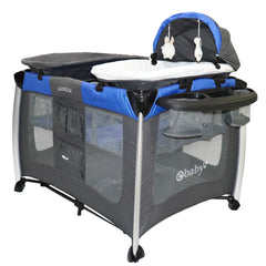 Cuna Corral Lauren Azul Ebaby