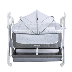 Cuna Mecedora Aura Gris Ebaby