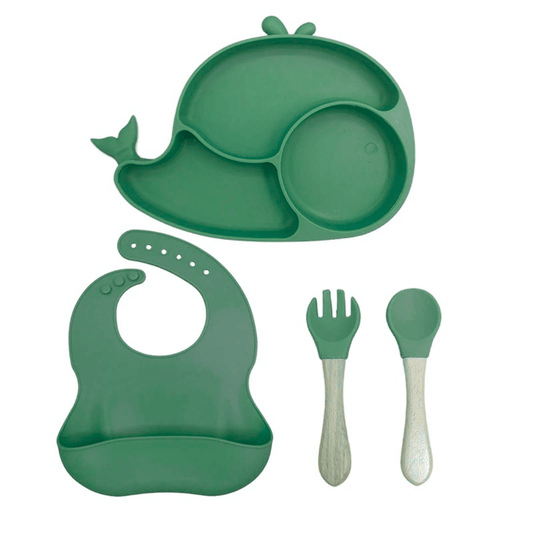 Set 4 Piezas De Alimentación En Silicona Ballena