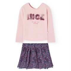 Conjunto Falda Nice Flores Rosa Boboli