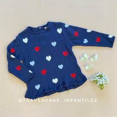 Saco Tricot Corazones