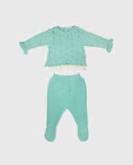 Primer Dia Volante Bordado Verde Dr.Kid