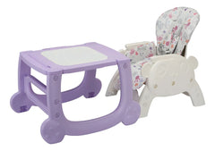Silla Comedor 4 en 1 Escritorio Lila