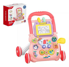 Andadera Multifuncional Tablero Elefante Rosa