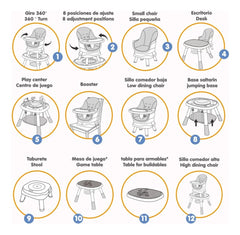 Silla Comedor Multifuncional Yae Azul Priori