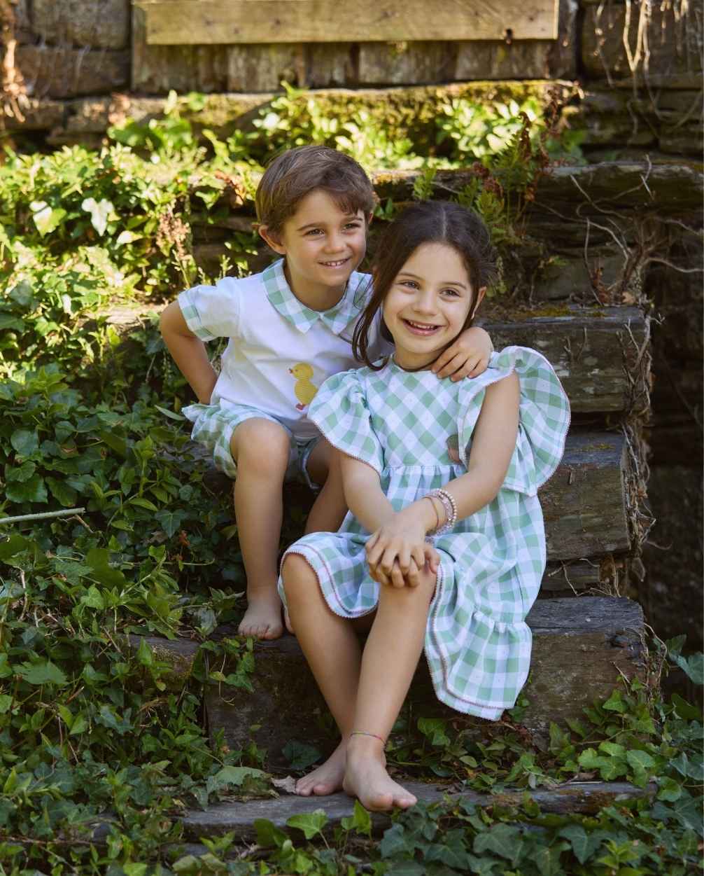 Vestido Manzana Cuadros Deolinda Verde