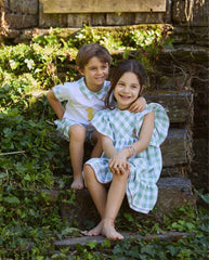 Vestido Manzana Cuadros Deolinda Verde