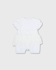 Pelele Detalle Flores Blanco Deolinda