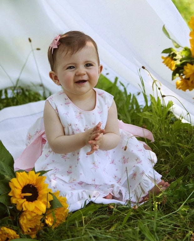 Conjunto Moños Conejos Blanco Deolinda bebe