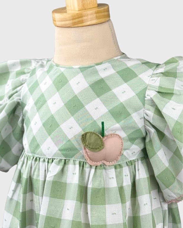 Vestido Manzana Cuadros Deolinda Manzana