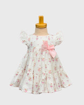 Vestido Moño Conejos Blanco Deolinda