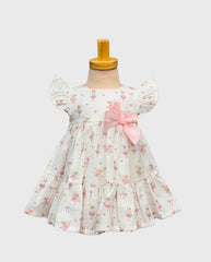 Vestido Moño Conejos Blanco Deolinda