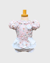 Conjunto Blusa Flores Rosa Deolinda