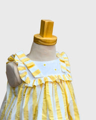 Vestido Margaritas Rayas Deolinda Yellow