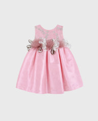 Vestido Camelia Detalle Pecho Flores