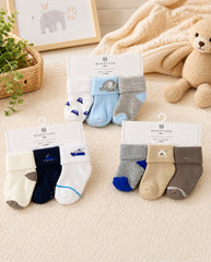 Set 3 Pares De Medias Doblez Estampado Surtido Niño