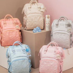 Pañalera Morral Bordado Osos Baby Luna