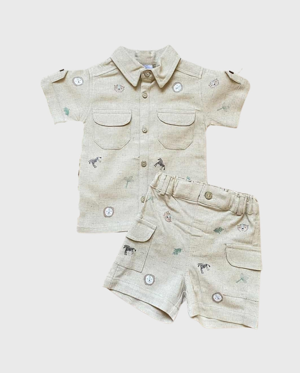 Conjunto Camisa Safari Beige