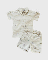 Conjunto Camisa Safari Beige