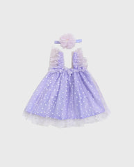 Vestido Con Balaca Tul Corazones