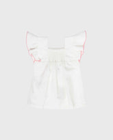 Blusa Pecho Resorte Blanco