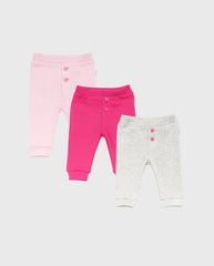 Set 3 Jogger Con Botones rosa