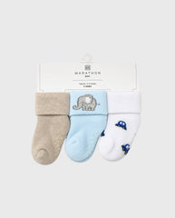 Set 3 Pares De Medias Doblez Estampado Surtido Niño
