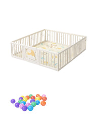 Corral De Juegos Con Pelotas Sol Nubes