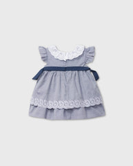 Vestido Detalles Bordados Azul Dr.kid detalles