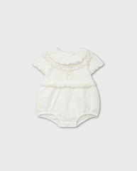 Pelele Combinado Tricot Blanco Dr.kid