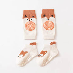 Set Medias con Rodilleras Antideslizante Animales Zorro