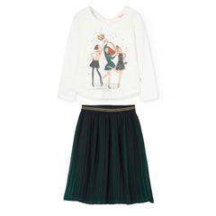 Conjunto Falda Plisada Muñecas Boboli