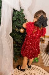 Vestido Lentejuelas Tul Rojo Abel & Lula