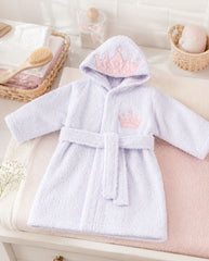 Salida De Baño Bebé Bordado Corona Rosa modelo