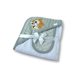 Toalla Con Capota y Babitas Surtido Gris