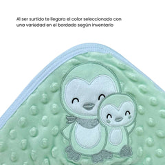 Toalla Con Capota y Babitas Surtido Verde Diseño