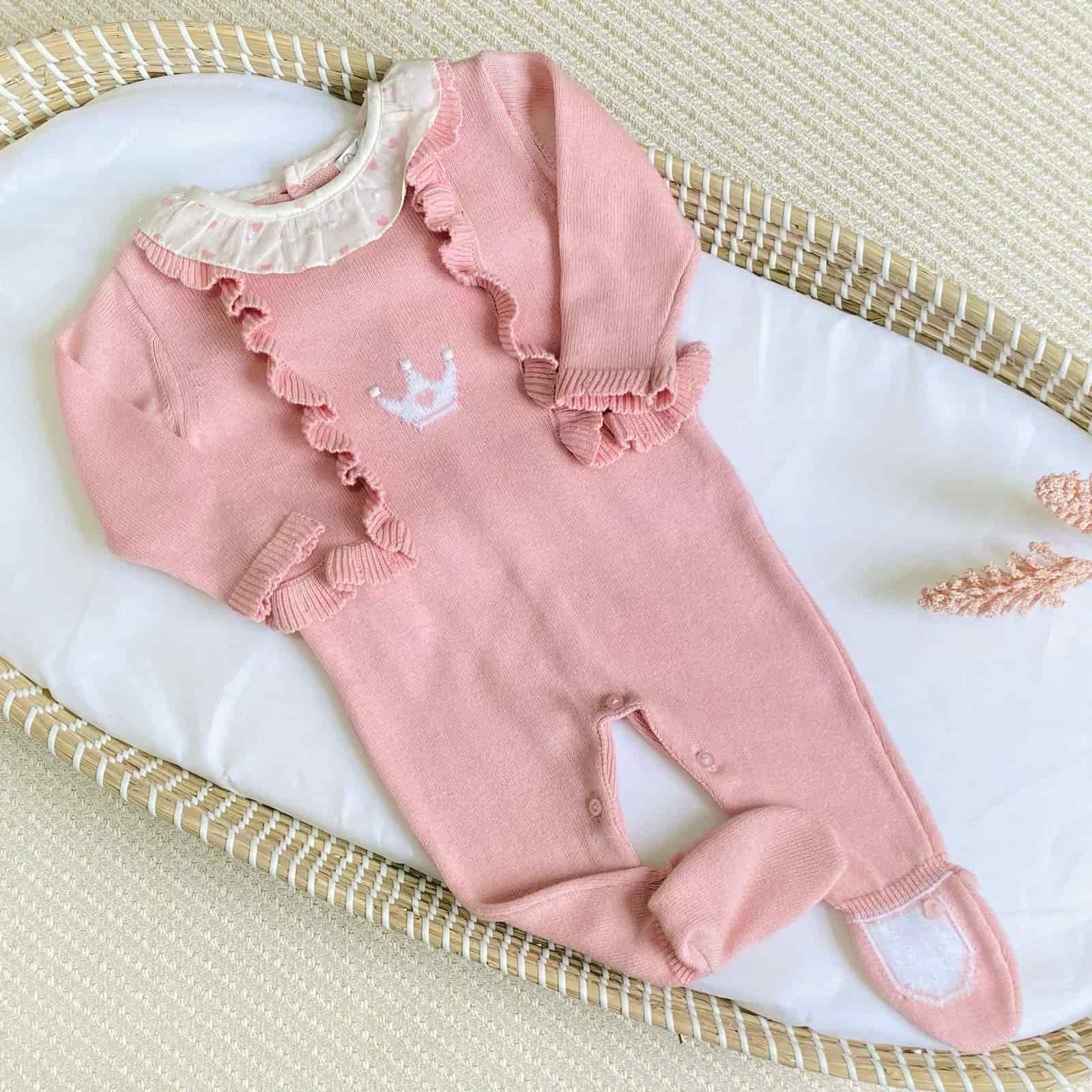 Enterizo Tricot Corona Rosa