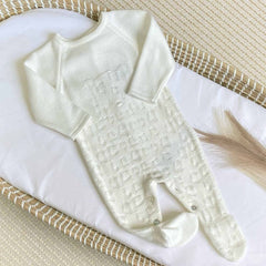 Enterizo Tricot Osito Blanco