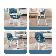 Silla Comedor Escritorio 2 en 1 Azul Estilo